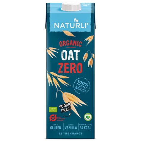 Kalorier i Naturli Organic Oat Zero Havremælk Havredrik Kalorietabel