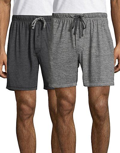 Hanes Mens X Temp® Brushed Performance Knit Shorts 2 Pack Bell