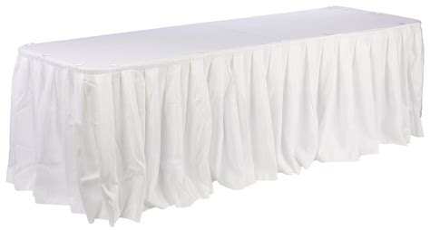 White Banquet Linens | 17.5 Foot Length for Various Sized Tables