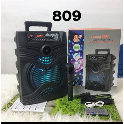 Jual Speaker Bleutooth Model Koper Tipe Plus Mic Karaoke Ukuran