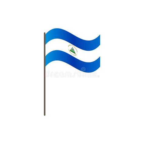 Bandera Oficial Del Vector De Nicaragua Ilustración Del Vector Ilustración De Señal