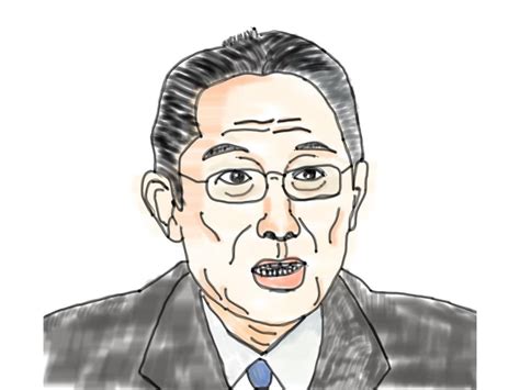 岸田文雄氏を描く！の巻 トイプードルな福ちゃんが来る～！