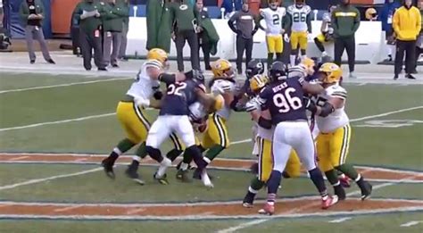 Watch: Khalil Mack sacks Aaron Rodgers with his back