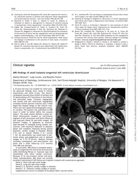 PDF MRI Findings Of Small Isolated Congenital Left Ventricular