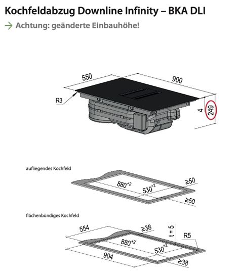 Berbel Kochfeldabzug Downline Infinity BKA 90 DLI E02 Breite 90 Cm