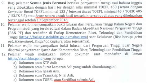 Daftar Instansi Yang Wajib Syarat TOEFL CPNS Dan Tidak Ada 42 OFF