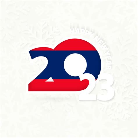 New Year 2023 for Laos on snowflake background. 16370264 Vector Art at ...