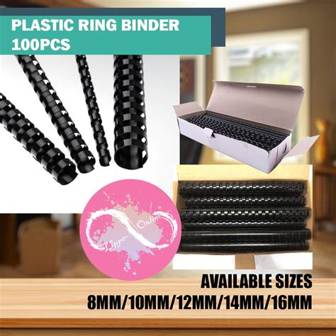 A4 Size 100 Pcs 21 Hole Plastic Ring Binding Comb Binding Rings