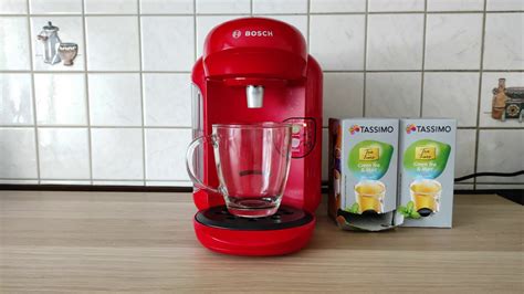 Bosch Tassimo Coffee Machine Making A Green Tea And Mint Youtube