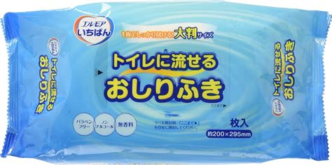 Amazon 鈴英 エルモアいちばんトイレに流せるおしりふき 個 480031 鈴英 ポータブルトイレ