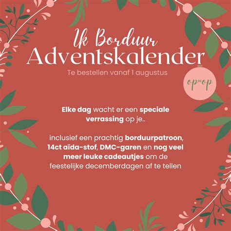 Ik Borduur Adventskalender Ik Borduur Nl D Specialist In Kruissteek