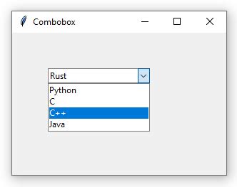 Lista Desplegable Combobox En Tcl Tk Tkinter Recursos Python