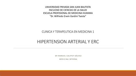 Hipertensión Arterial Y Erc Xyc Udocz