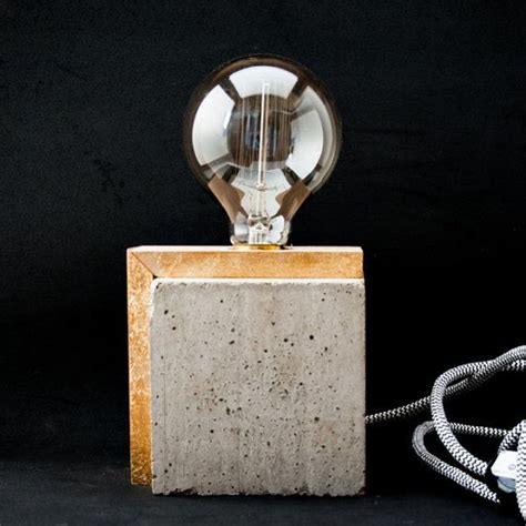 Handmade Concrete Lamp Industrial Lamp Concrete Desk Lamp Edison Lamp Concrete Light Table