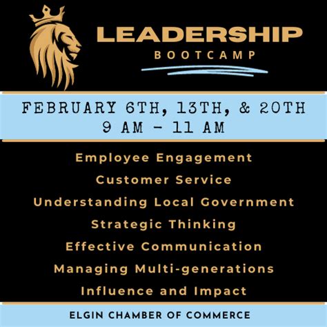 Leadership Bootcamp Elgin Chamber Of Commerce