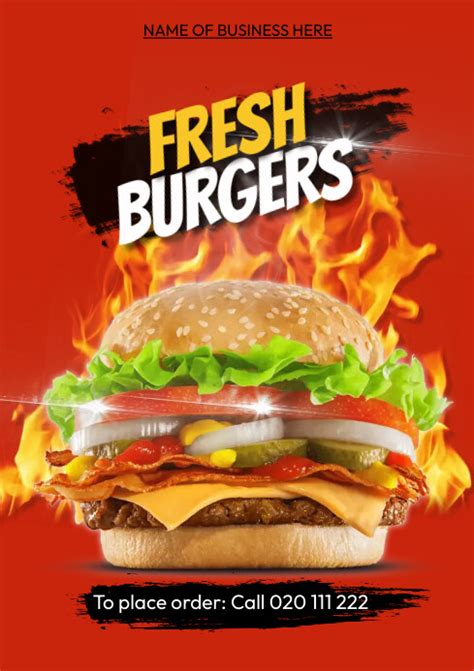 Burger Joint Poster Template Postermywall