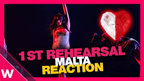 Malta First Rehearsal REACTION Sarah Bonnici Loop Eurovision