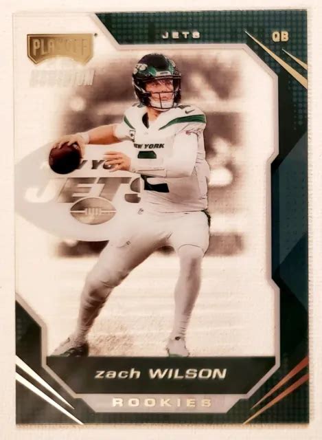 ZACH WILSON 2021 Panini Chronicles Playoff Momentum Rookie RC PMR 2 NY