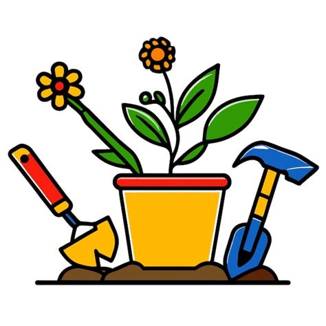 Premium Vector Gardening Tools Set Vector Illustration