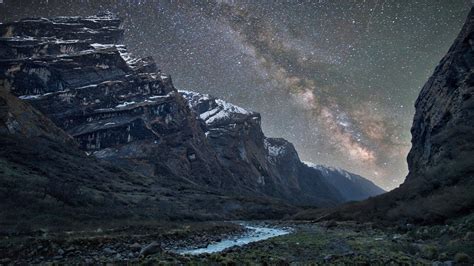 The Milky Way above the Himalayas. Photo by Anton Jankovoy. [1920×1080 ...