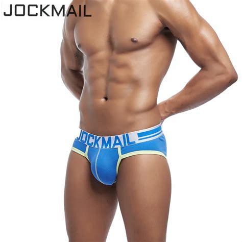 Jockmail New Men Underwear Briefs Solid Shorts Sexy Male Soft Cotton