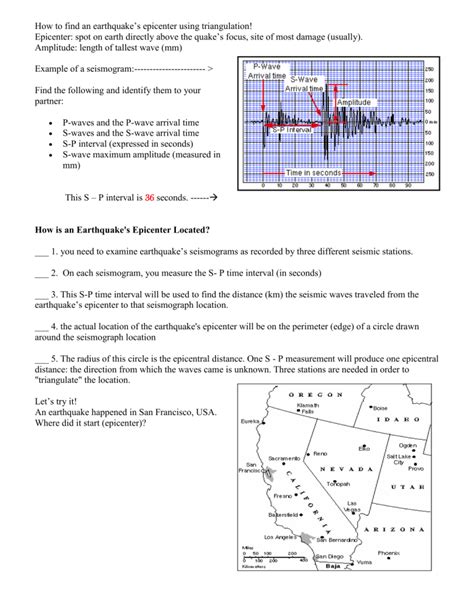 How to find an earthquake`s epicenter using triangulation