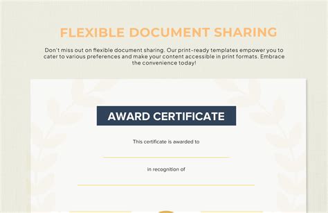 Printable Award Certificate Template in Word, PDF, Illustrator - Download | Template.net