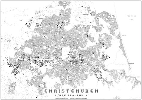 City Of Christchurch New Zealand Map Christchurch City Stock