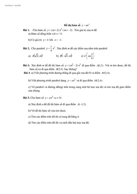 Tìm m để Đồ Thị Hàm Số Đi Qua Điểm Hướng Dẫn Chi Tiết và Dễ Hiểu