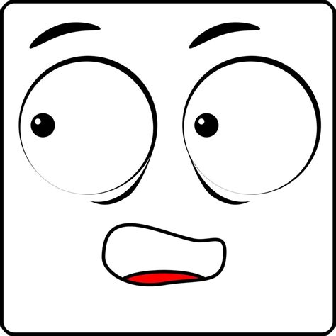 Cartoon Face Expressive Eyes And Mouth Smiling Crying And Surprised