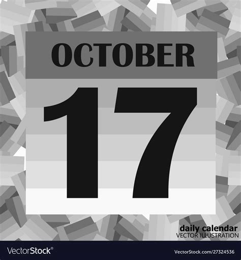 October calendar day Royalty Free Vector Image