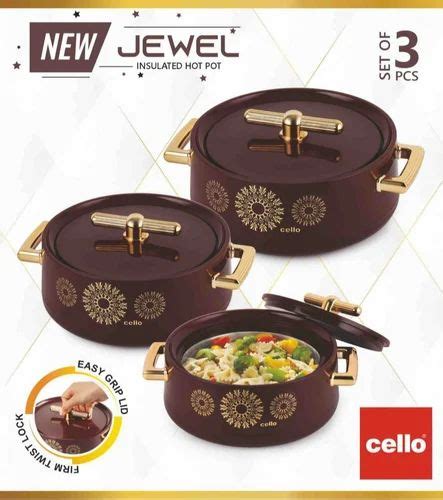 500 Ml Cello Jewel Insulated Hot Pot Casserole Set At Best Price In