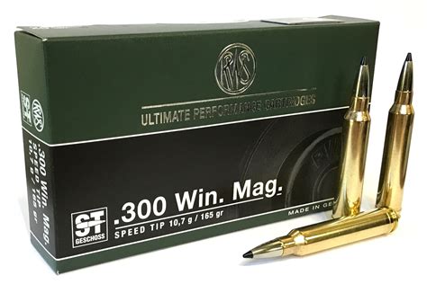 RWS 300 Winchester Magnum 165 Grain Speed Tip 2318173 RWS