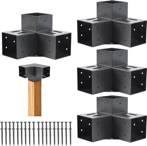 Amazon.com: 4 Pcs Pergola Bracket，Pergola Kit 3-Way Right Angle Corner ...