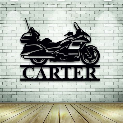 Custom Metal Motorcycle Sign Personalized Motorcycle Name Etsy