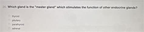 Solved Which Gland Is The Master Gland Which St