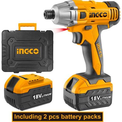 Ingco Visseuse Choc Li Ion V Accessoires Batteries