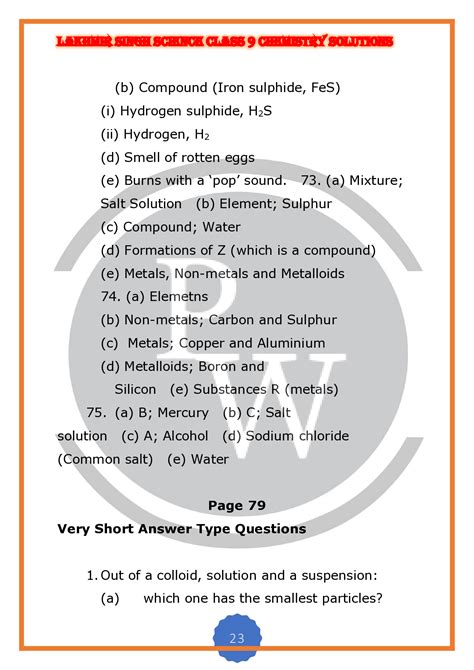 Matter Around Us Pure Solutions Lakhmir Singh Chemistry Class 9