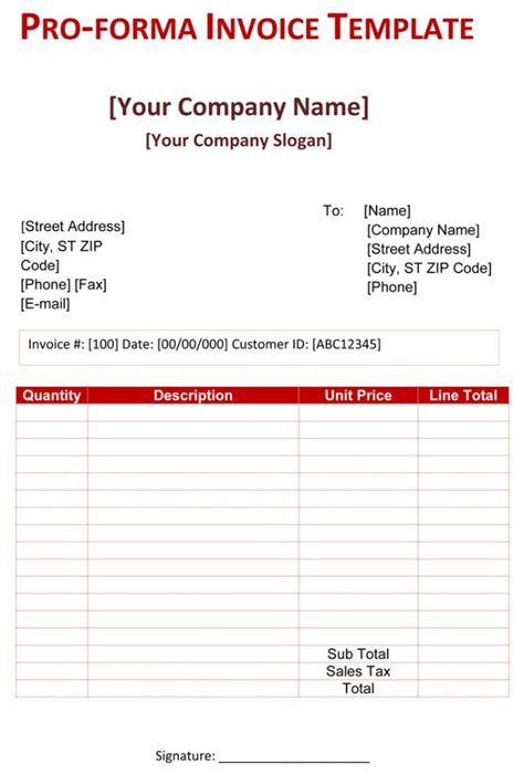 Fedex Proforma Invoice Template Professional Sample Template Collection