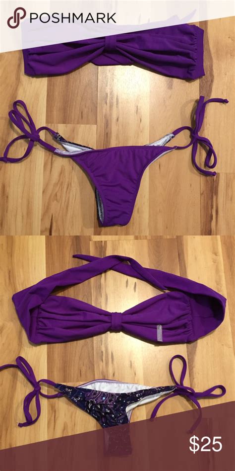 Kaikini Purple Peacock Cheeky Bikini Set Cute Cheeky Very Cheeky