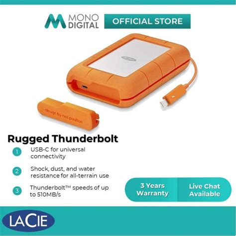 Seagate LaCie Rugged Thunderbolt USB 3 1 Type C Portable Drive Portable