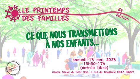 Programme Du Me Printemps Des Familles Metz Borny Bornybuzz