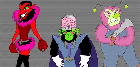 HIM, Mojo Jojo, and Fuzzy in a New Style by PurfectPrincessGirl on DeviantArt