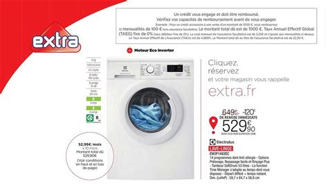 Promo Lave Linge Electrolux Chez Extra Icatalogue Fr