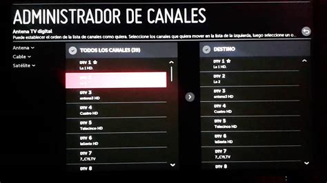 Televisor LG Ordenar Los Canales De TV YouTube