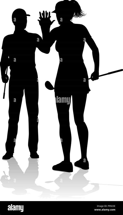 Golfer Golf Sports People in Silhouette Stock Vector Image & Art - Alamy