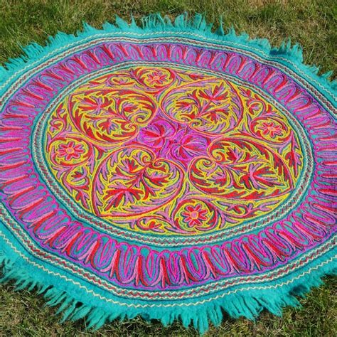 Colorful Mandala Area Rug Etsy