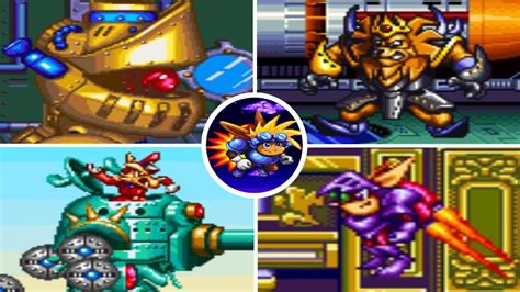 Game n°244 - Sparkster ( SNES ) All bosses - YouTube