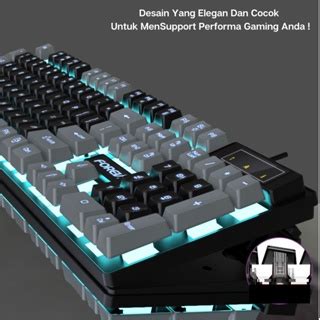 Jual Keyboard Gaming Mechanical Feel Keyboard With Lighting Effect