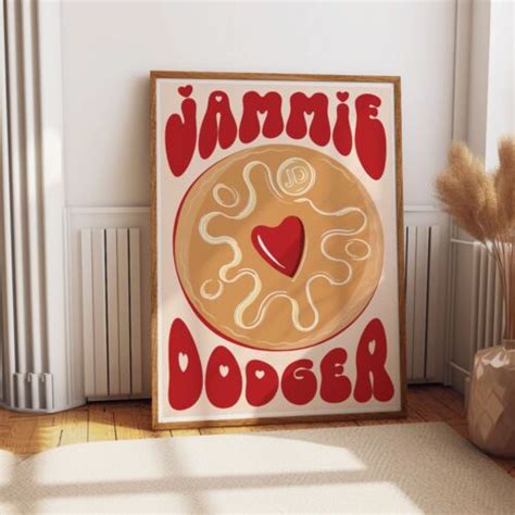 Jammie Dodger Biscuit Print Kitchen Wall Art Home Decor Retro Art